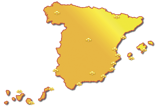Destinasjoner i Spania hvor du kan hente eller levere leiebil